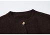 Женский вязаный кардиган с круглым вырезом и длинным рукавом в европейском стиле - Коллекция Осень/Зима 2025