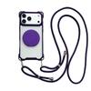Прозрачный чехол с ремешком для iPhone 17 Pro Max 16 15 13 12 11 14 Plus Air Crossbody Шнурок Пластиковая подставка-зеркало Магнитный держатель Чехол