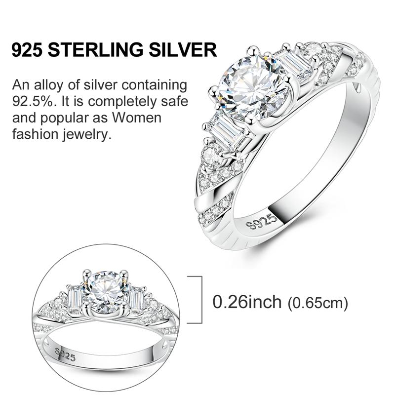 Original 925 Silver Ring Sparking Infinite Love Starry Night Rings for Women Girls Jewelry Birthday Anniversary Engagement Gifts