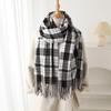 Korea Style Imitation Cashmere Plaid Tassel Scarf Women Thickened Warm Winter Shawl Wrap Scarves Pashmina Foulard Bufanda