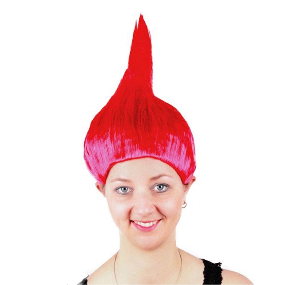 Synthetic Troll Wig Flame Cosplay Party Wig Carnival Halloween Colored Wig Women