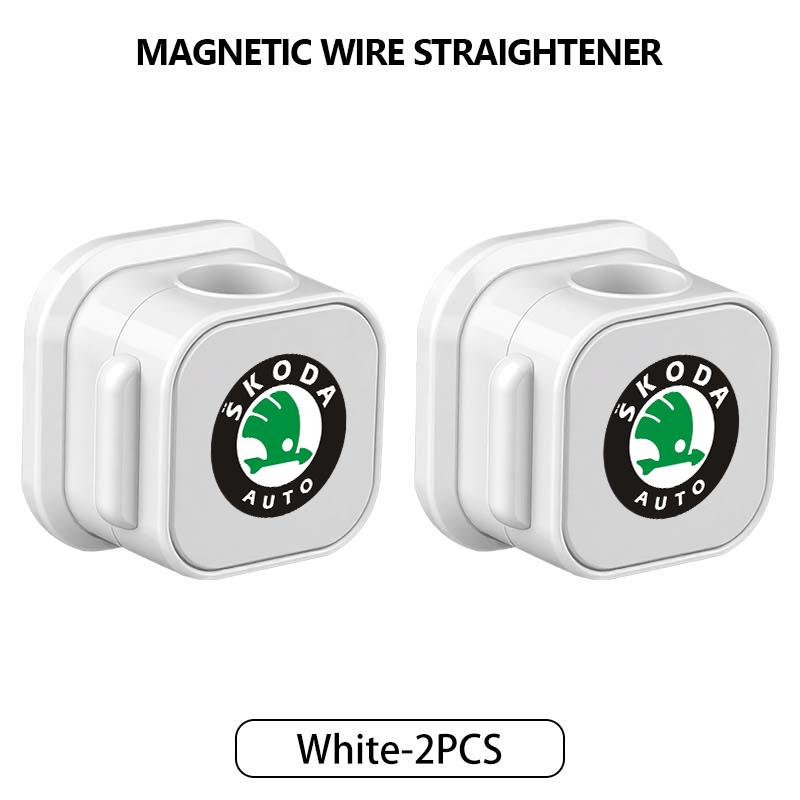 cqmes7 For Skoda Multifunction Portable Magnetic Cable Clip Adjustable Cord Cable Organizer Holder Kodiaq Fabia Kamiq Karoq Octavia 2 3