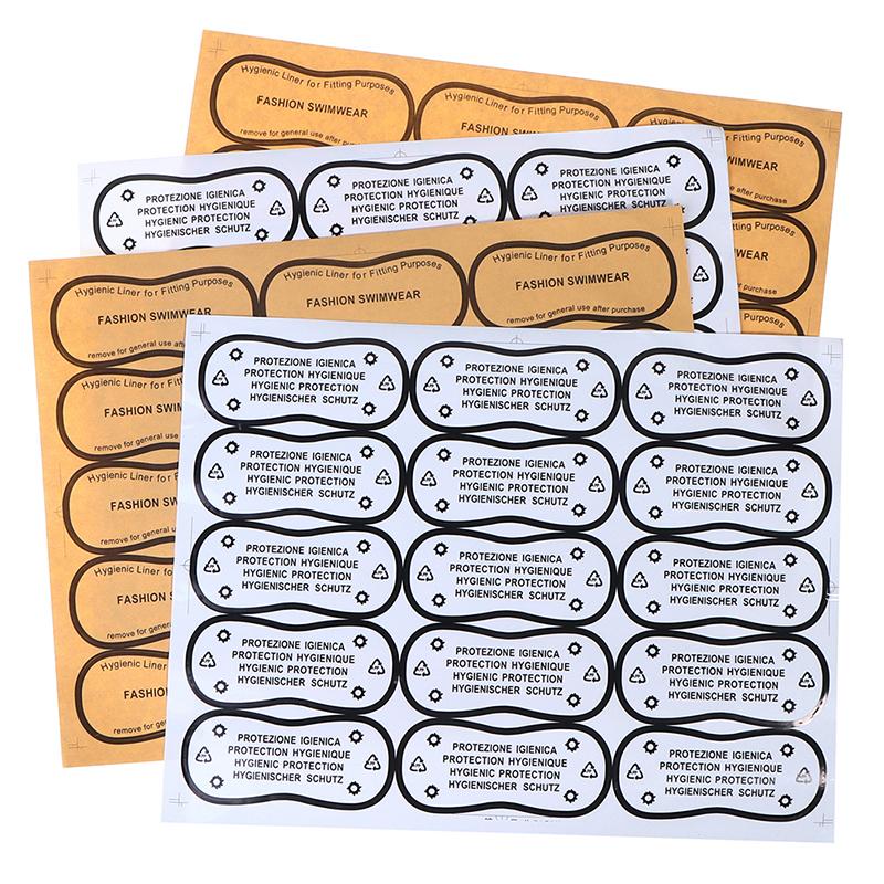 30Pcs/Set Hygiene Label Clear Tape Swimwear Underwear Try On Label