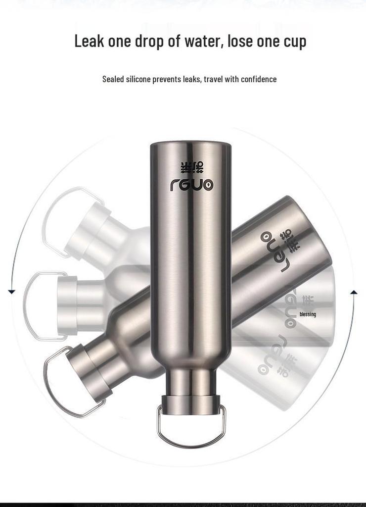 316 Stainless Steel Vacuum Insulated Sports Bottle - Double-Layer, Wide Mouth, Portable American Style