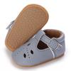 Khaki 0-18M Baby Casual Shoes Infant Toddler Bowknot Non-slip Rubber Soft-Sole Flat PU First Walker Newborn Bow Decor Mary Janes