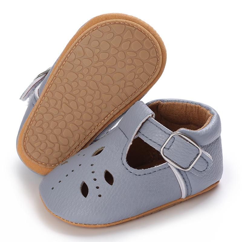 Khaki 0-18M Baby Casual Shoes Infant Toddler Bowknot Non-slip Rubber Soft-Sole Flat PU First Walker Newborn Bow Decor Mary Janes