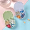 Portable Mini 4-Panel Small Medicine Box For Travel Suitable For Pills Supplements Portable Storage Box 4-Panel Multi-Color Fashionable Medicine Box