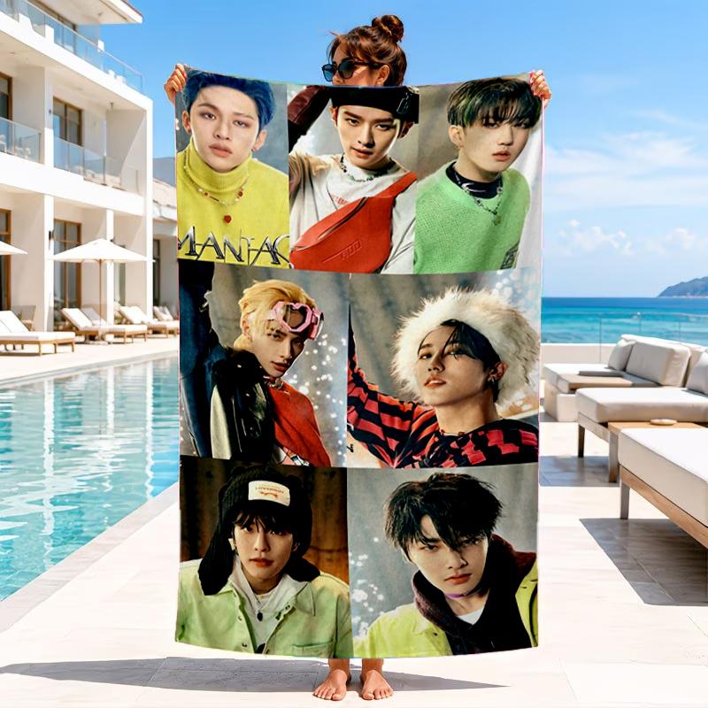 K-pop Group Stray Beach Towel, Microfiber Beach Towel, Perfect For Pool, Beach, Travel, Home Decor Beach Party Fan gifts