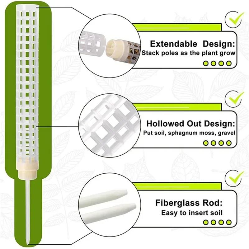 Plastic Plant Trellis Support Stick - Moss Pole For Indoor Potted Vines And Garden Climbing Plants