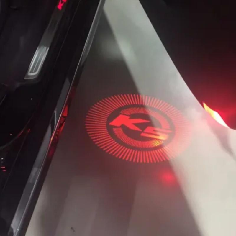 AABJC1 2pcs LED Car Door Welcome Lights Logo Laser Projector Lamp Compatible For KIA K5 First Gen 2011-2014 2015 2016 Car Accessories