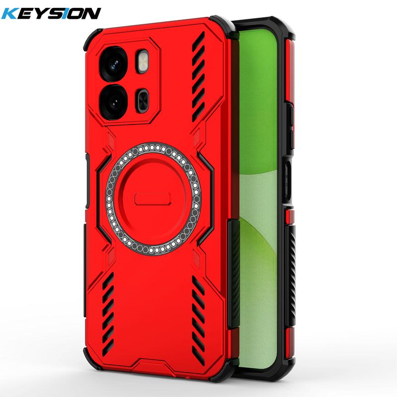 KEYSION Полый корпус с теплоотводом для OPPO A6x 5G A6 A6t Pro A6s 5G Мягкий силикон+ПК Магнитное охлаждение Ударопрочный чехол для телефона