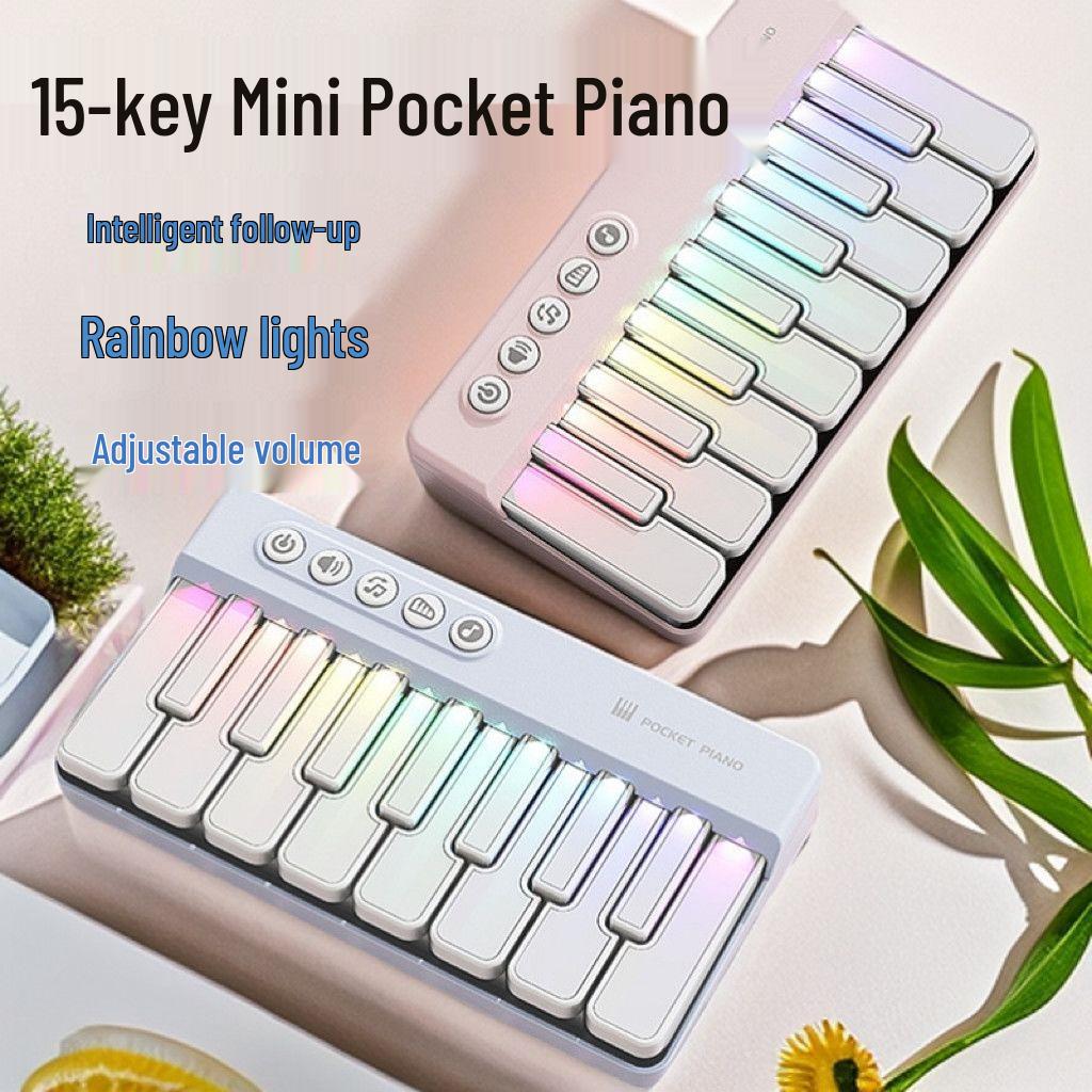 Children's Smart Light-Up Pocket Electronic Piano - Portable Multifunctional Music Toy Gift