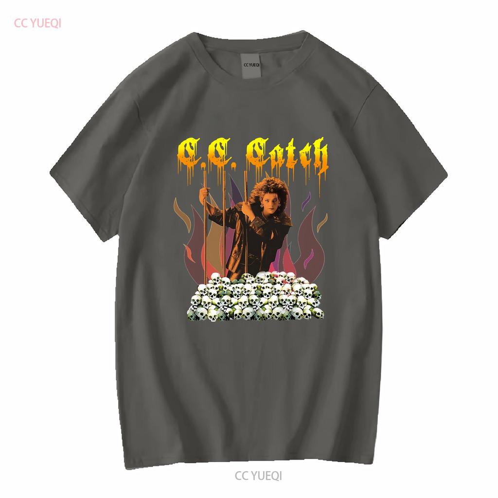 Новая черная футболка Cc Catch Premium Retro Music American, размер S-5XL, с длинным или коротким рукавом, винтажная, стираная, унисекс, дышащая