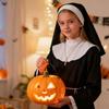 1/3Pcs Victorian Halloween Gothic Costume Nun Collar Gothic Hat White Collar  Costume Party