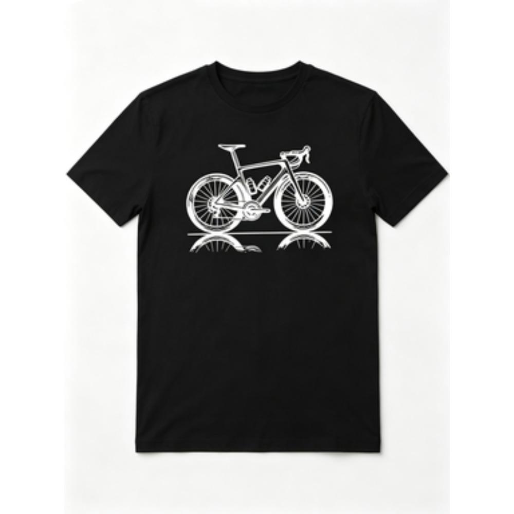 Unisexs Summer 100 Cotton Fashion Leisure Road Cycling Pattern Printed Loose Sports Round Neck Short Sleeve Tshirt Top