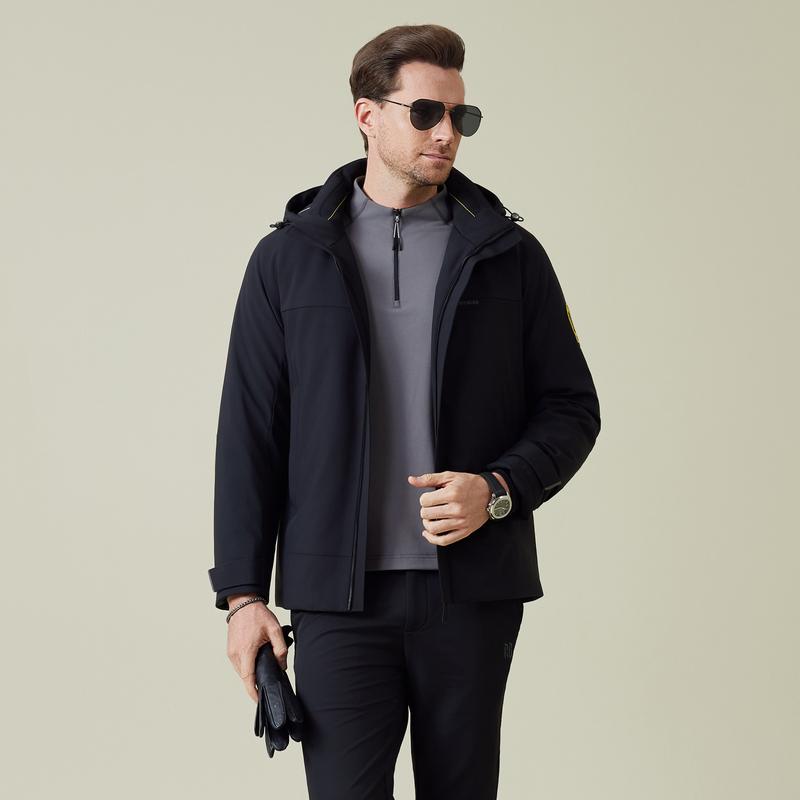 Goose Down 2025 Winter Men's Detachable Hat Down Jacket
