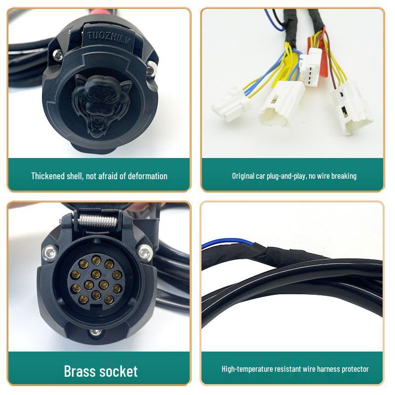 08-23 X-Trail Жгут проводов для прицепа и сборка разъема заднего фонаря для автодома