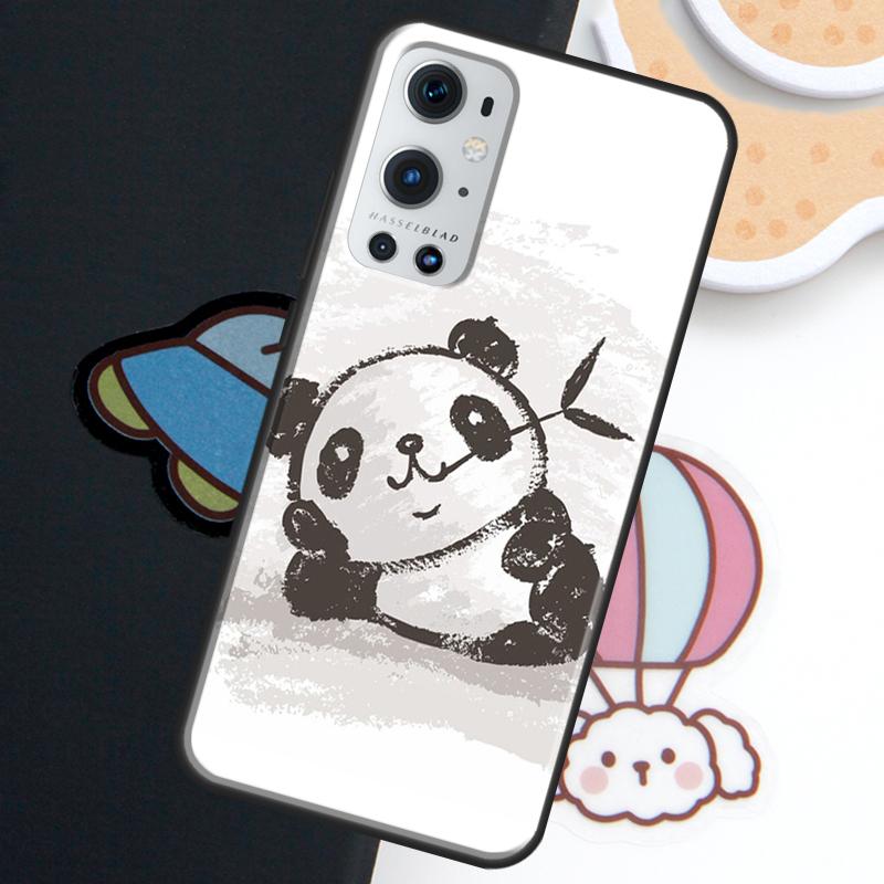 Cartoon Panda For Realme GT6 GT7 Pro 15 10 11 12 13 14 Pro Plus C71 C75 C65 C55 C63 C61 C53 C67 C35 Case