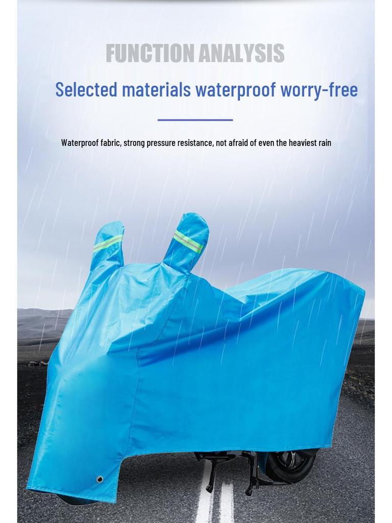 Universal Weatherproof Electric Car and Motorcycle Cover - Rain & Sun Protection, Thickened Dustproof Design