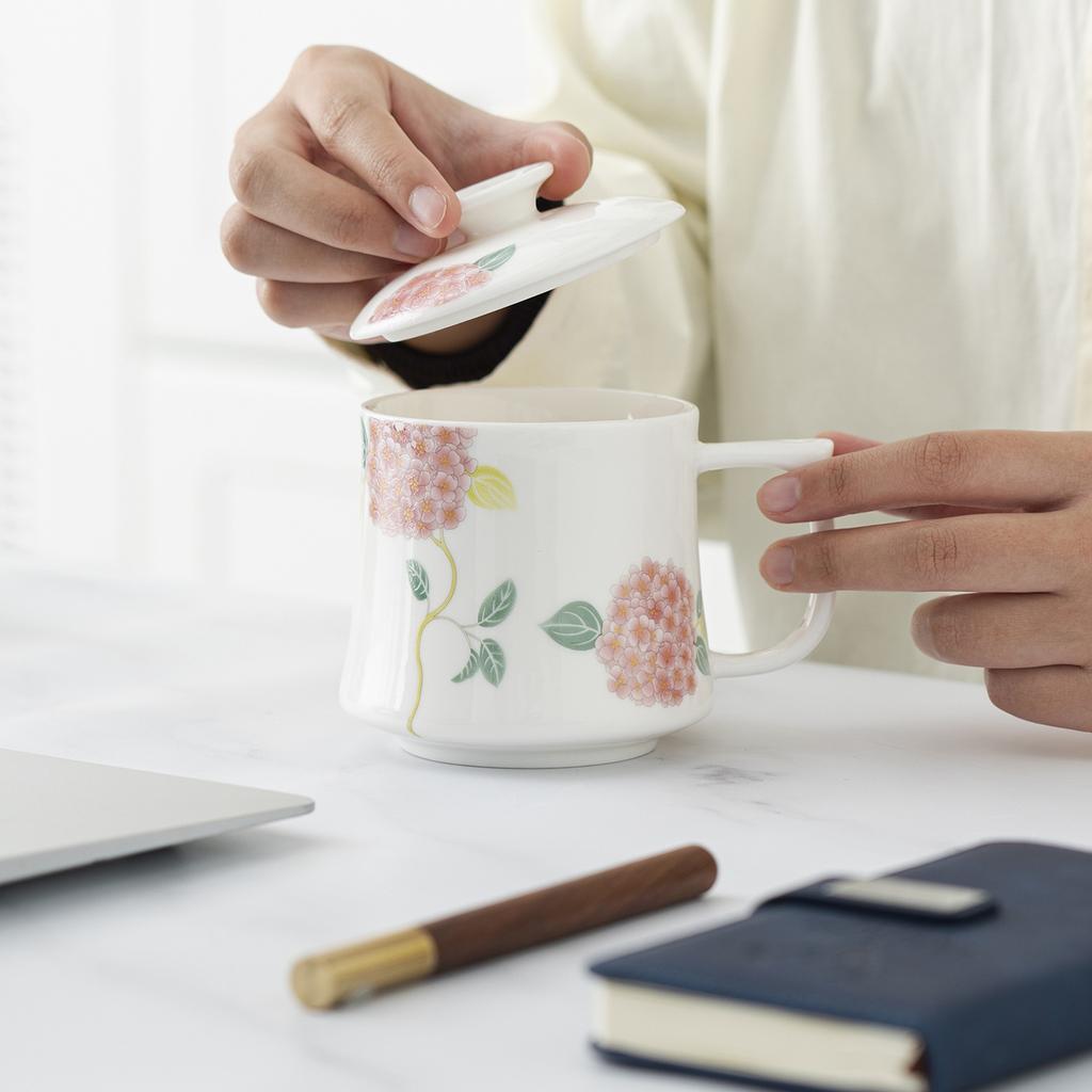 New one-person tea cup, women's special gift box teacup, new Chinese style home office hospitality cup with lid