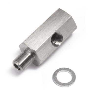 Стальной тройник датчика давления масла 1/8'' NPT - адаптер M10x1.5 для линии подачи турбины/манометра