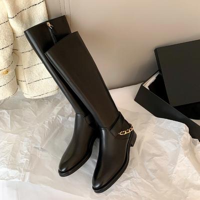 Модные женские ботфорты выше колена Женские повседневные плюшевые сапоги до колена Дизайнерский бренд Молния Женские кожаные длинные сапоги Белые Женские туфли 2025