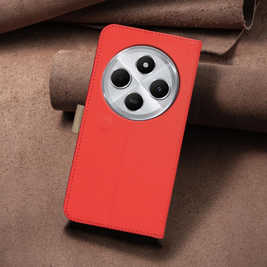 Чехол-книжка из кожи для Poco X7 Pro M7 M6 X6 F6 F5 X5 M3 C75 C55 Обложка Бампер Мягкая Деловая Задняя крышка BF36