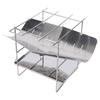 Outdoor Barbecue Grill Folding Charcoal Grill Stainless Steel BBQ Camping Cooking Tool