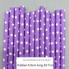 25 Pcs Straws Purple Disposable Eco-friendly Paper Birthday Party Drinks Biodegradable Wedding Decoration Event Party Supplies