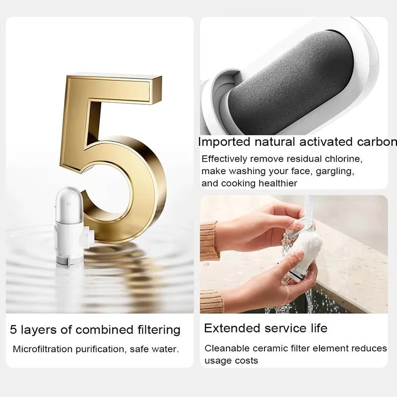 Новый очиститель воды XIAOMI Mijia Faucet 2, бытовой кухонный кран, видимый фильтр для воды, система перколятора с активированным углем