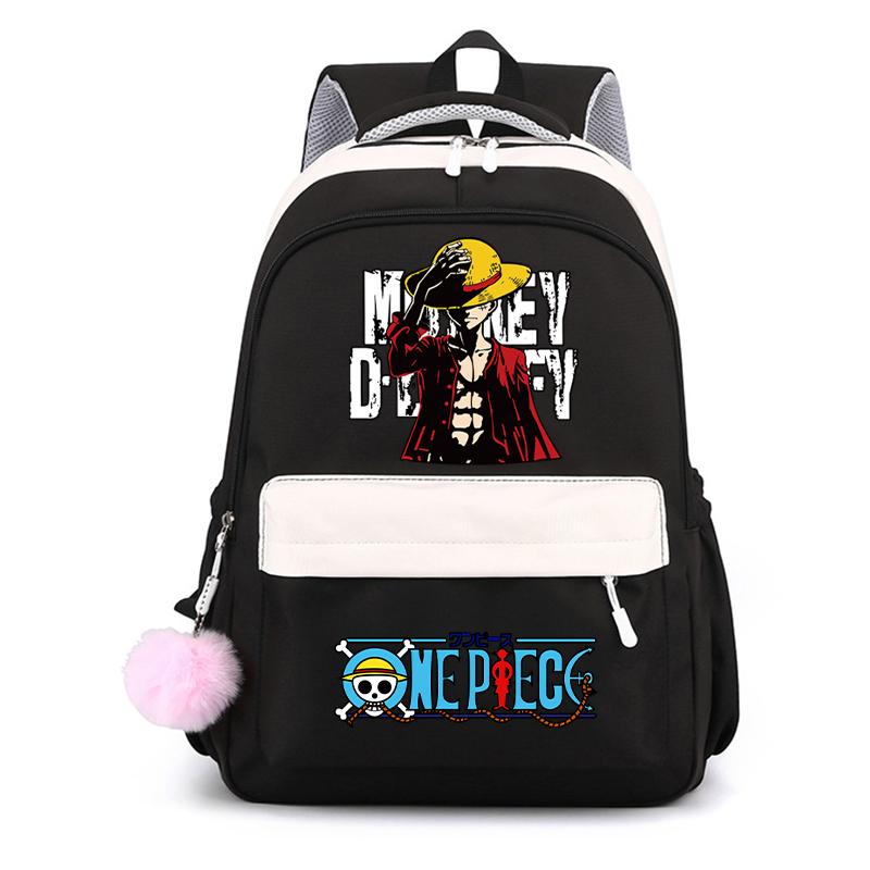 Аниме One Piece Классический Kawaii Рюкзак Милый Мягкий Рюкзак Печатный Мальчик Девочка Школьный Ранец Повседневный Портфель Для Мужчин Женщин Дорожная Сумка Для Отдыха Рюкзак Mochila