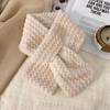 Soft Cross Scarf Thickened Winter Scarves Elegant Knitted Neckerchief  Outdoor