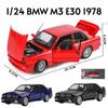 AAAOO1 1/24 BMW M3 E30 Модель Игрушечной Машинки Литая Металлическая Машинка Миниатюра С Инерционным Механизмом Звук Свет Двери Открываются Коллекция Подарок Для Мальчика Ребенка