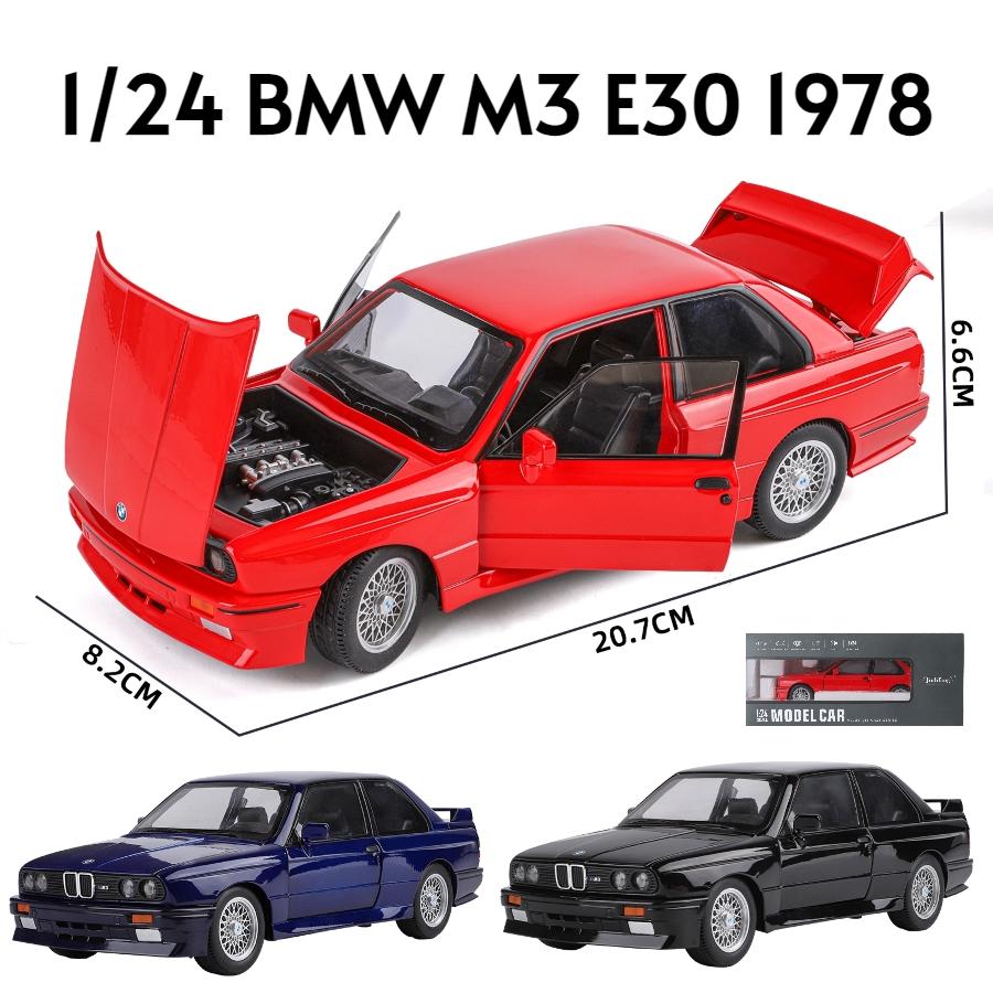 AAAOO1 1/24 BMW M3 E30 Модель Игрушечной Машинки Литая Металлическая Машинка Миниатюра С Инерционным Механизмом Звук Свет Двери Открываются Коллекция Подарок Для Мальчика Ребенка