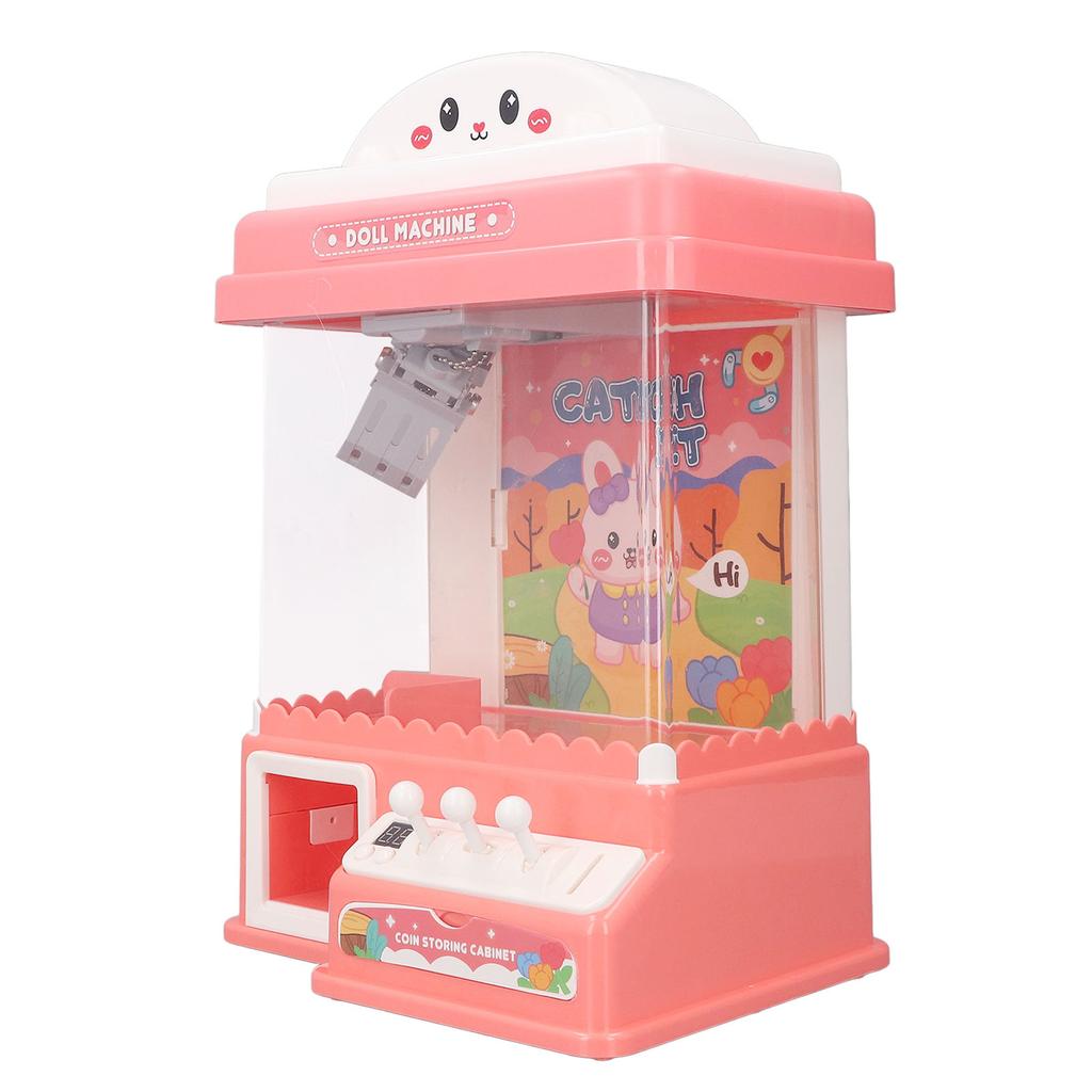 Электрическая кукольная машина с функцией звукового хронометража, монетоприемник, маленькая машина для захвата когтей для семьи