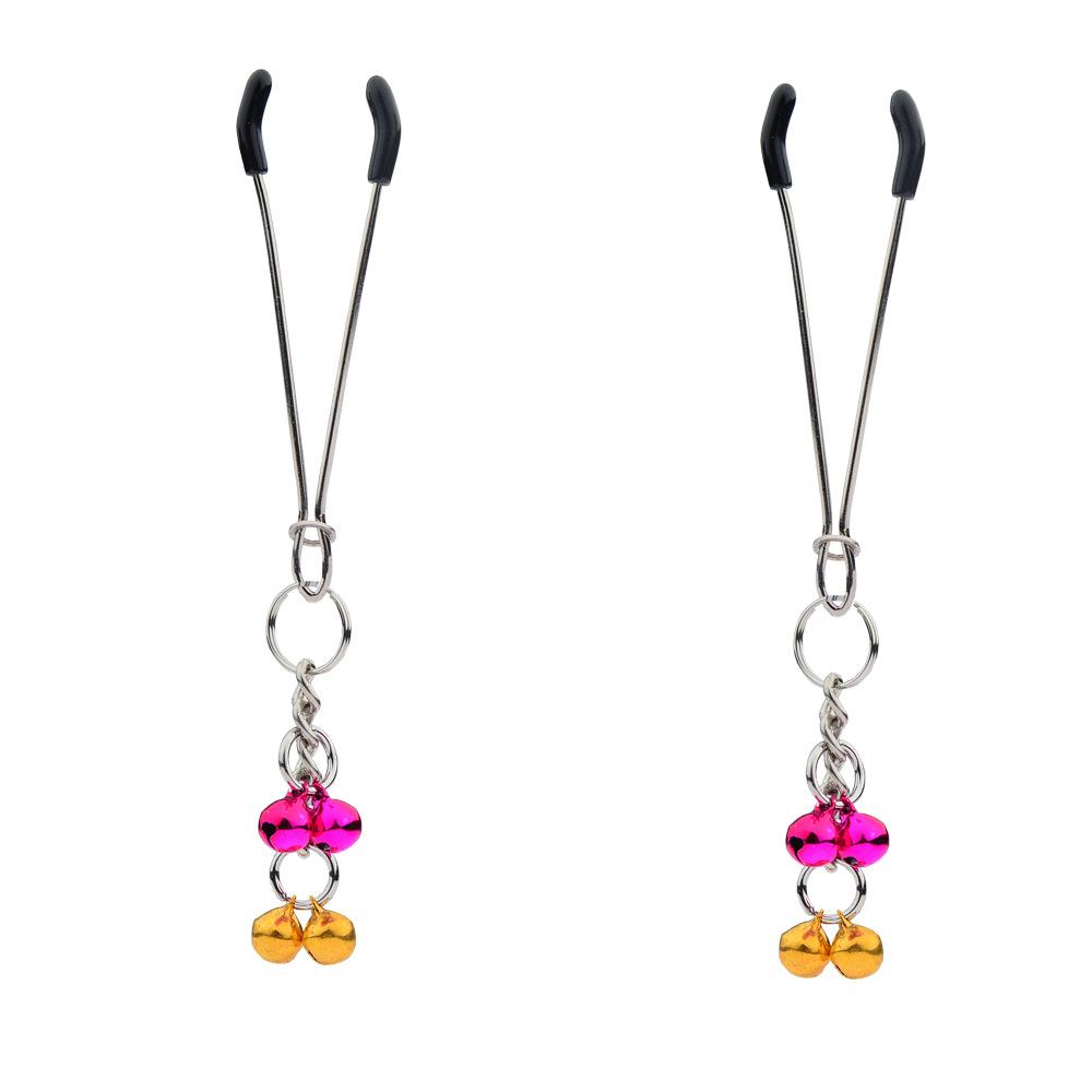 New Sex Breast Nipple Clamp Clips Silver Gold Purple Chain Nipple Clip Shaking Clamps Stimulate Clip Sex Slaves Adult Sex