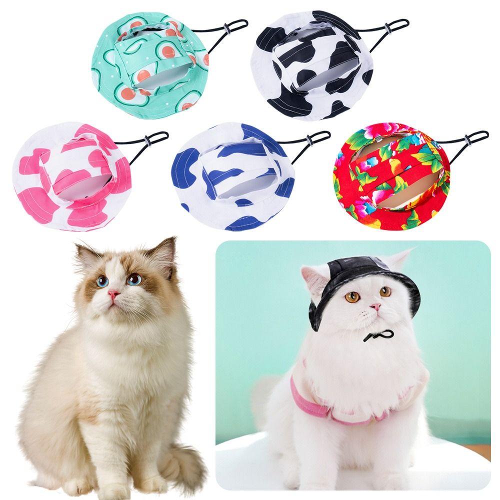 Breathable Sport Hat Anti Stripping Dog Bucket Hat Fashion Cat Fisherman Hat Travel