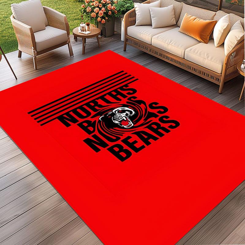 North Sydney Bears Print Rug, Washable Floor Carpet, For Entryway Dorm Laundry Room Office Study, Home Decor Birthday Christmas Gift
