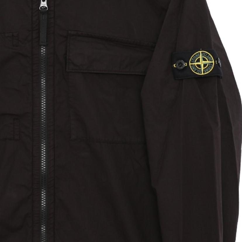 STONE ISLAND Куртка детская однотонная с лацканами на молнии приталенная с карманом с длинным рукавом детские куртки Черный 761610402-V0029