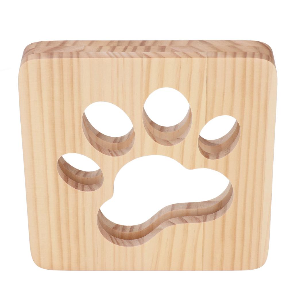 Ночной светильник для кошек с мягким светом и защитой глаз, портативная 3D деревянная лампа с USB-интерфейсом 