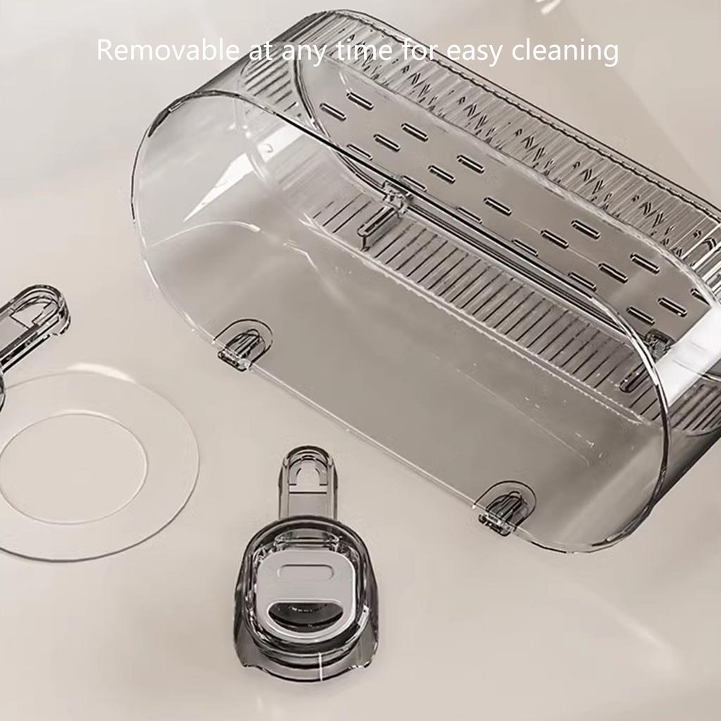 Сверхпрочная присоска Коробка для хранения Настенный держатель для косметики для ванной комнаты Прозрачная полка для использования в ванной и на кухне