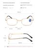 Portable Metal Folding Reading Glasses Ultra Lightweight Men Business Presbyopic Eyewear Comes with A Case Power +1.0 To +4.0