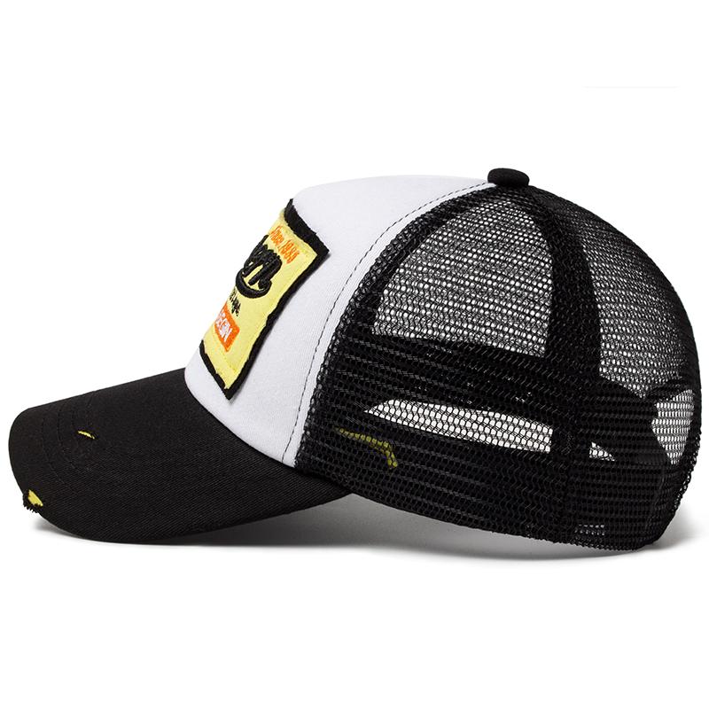 Сетчатая Кепка Тракер с Вышивкой и Принтом Букв Snapback Женская Повседневная Кепка Винтажная Кепка от Солнца Для Лета На Открытом Воздухе Ежедневное Ношение Бейсболка Мужская