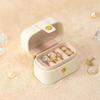 Square PU Leather Earrings Ring Storage Box Ring Jewelry Organizer Mini Ring Box Storage Container