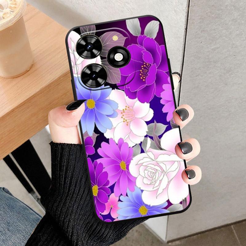 Чехол для Infinix Hot 40 Pro 40i Черный Мягкий Силикон ТПУ Защитный Чехол для Телефона Для Infinix Hot 40i Fundas Оболочка Hot40 Pro Coque