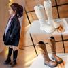 Girls High Boots Korean Style  Fashion Boots Elegant 2024 Autumn New Kids Size Knight Boots Non-slip Children Princess Shoes