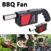 BBQ Electric Handheld Fan Air Blower For Barbecue Fire Bellows Outdoor Camping Picnic Grill Cooking Tool Without Battery