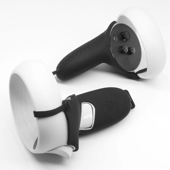 1 Pair Silicone Sleeve Protective Handle Cover for Oculus Quest 2 VR Glasses