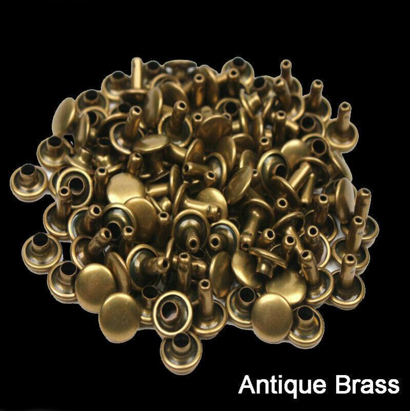 50 шт. 6-12 мм круглые заклепки с двойной крышкой, кожаные ремесленные заклепки, инструменты для ремонта, наборы «сделай сам»