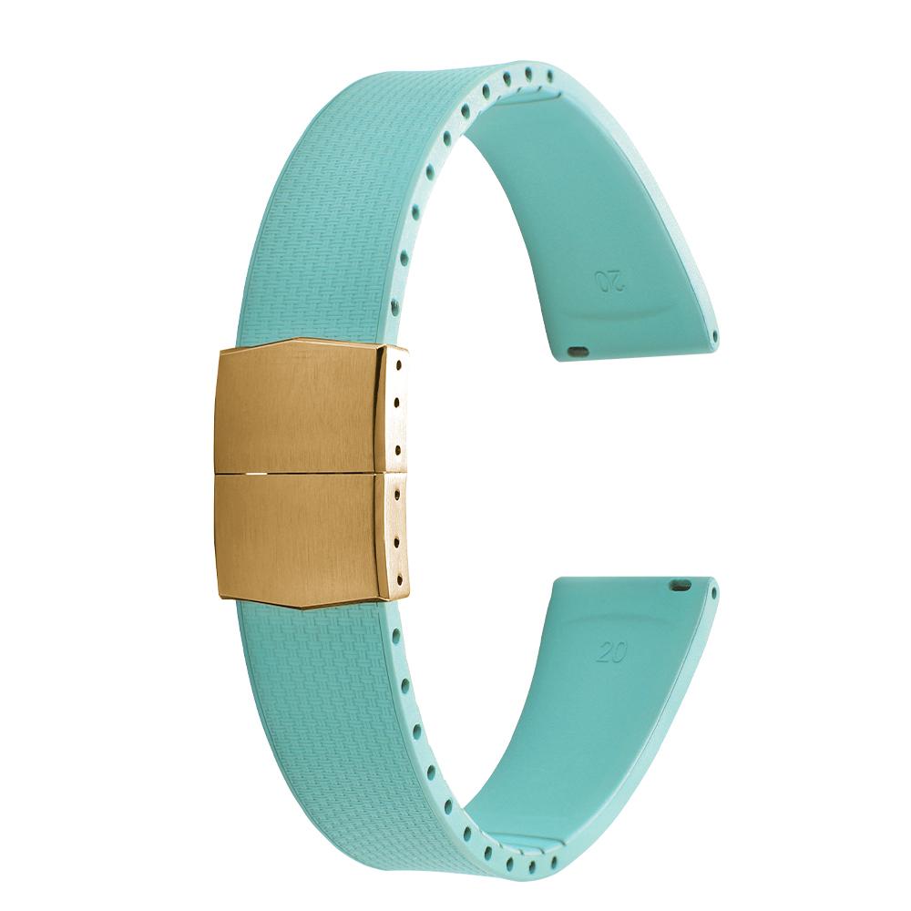 20 мм каучуковые ремешки Delugs CTS Fkm для часов с застежкой-бабочкой 4 цветов Уникальная текстура Быстросъемный ремешок для часов для брендовых часов